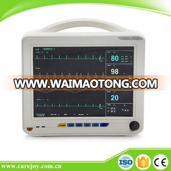 Hospital Cheap for Doctor Diagnose Monitor with Pulse oximeter 12.1inch multi parameter ambulance ICU Patient Monitor